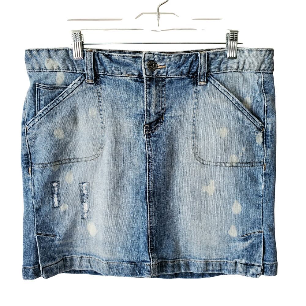 90s Calvin Klein Women Denim Jean Mini Skirt 4 Country Cowgirl Western Vintage